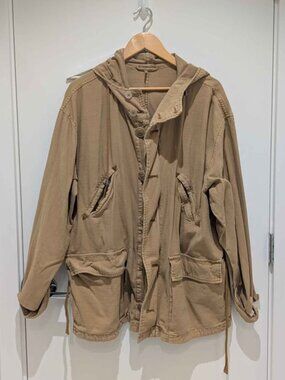 Free People Hooded Utility Jacket - Wmn's Size Large
